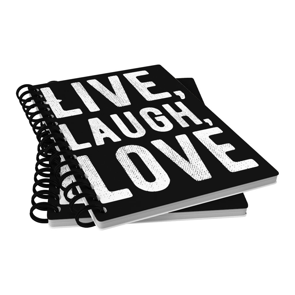 Live Laugh Love Spiral Notebook - Trendy Notebook - Cool Notebook