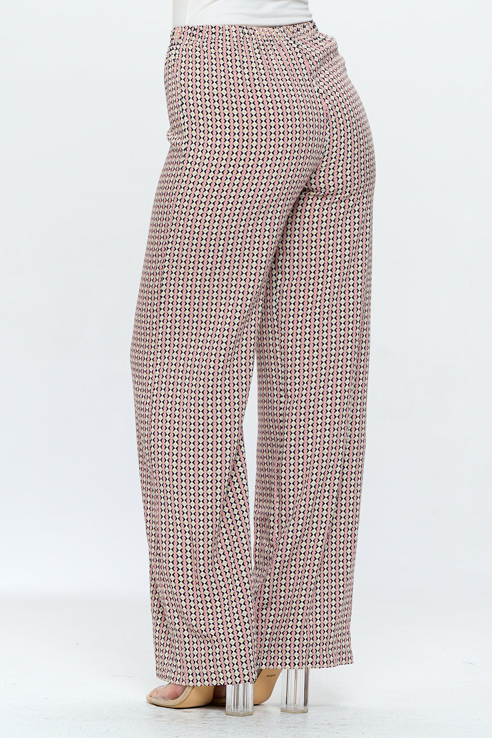 Palazzo pants in voile square print