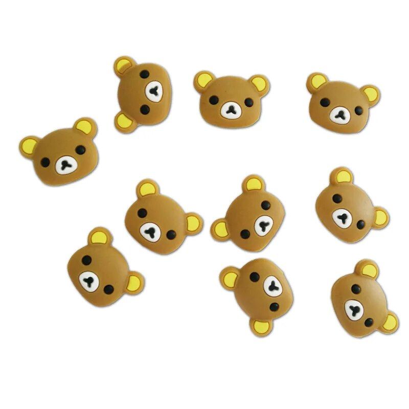 Cute Brown Bear Tennis Racket Vibration Dampener - Silicone Shock Absorber for Enhanced Play