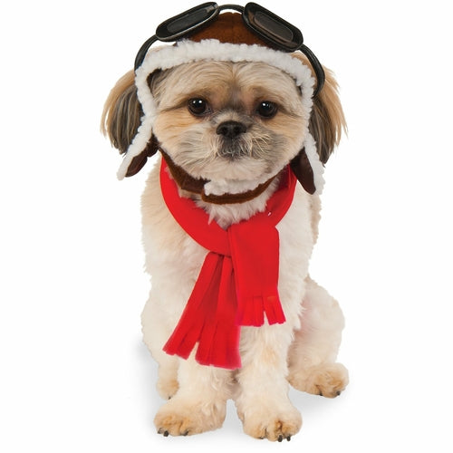 Dog Aviator Hat And Scarf Pet Costume