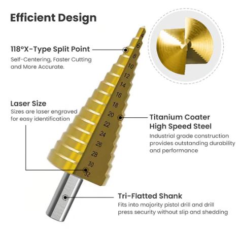 High Speed Pagoda Drill Set by DrillingPRO™