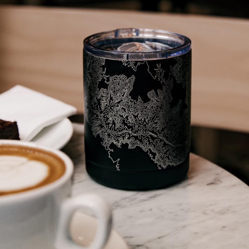 Dubuque - Iowa Engraved Map Insulated Cup in Matte Black - Zomdo Marketplace | Zomdo.com