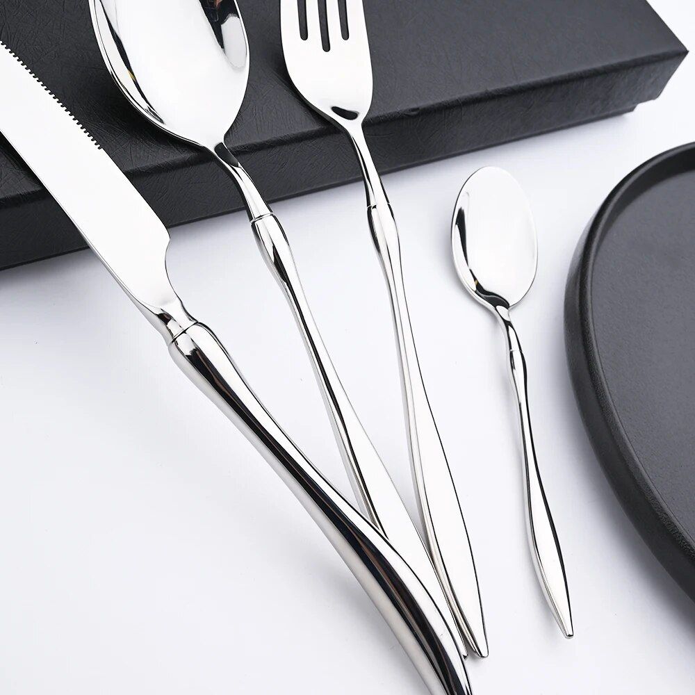 Elegant Mirror-Polished Stainless Steel Cutlery Set