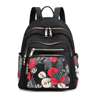 2023 Trendy Floral Print Nylon Backpack for Women