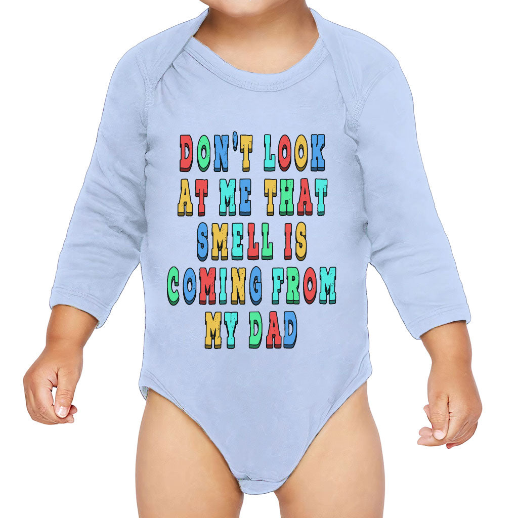 Funny Quote Baby Long Sleeve Onesie - Cool Baby Long Sleeve Bodysuit - Colorful Baby One-Piece