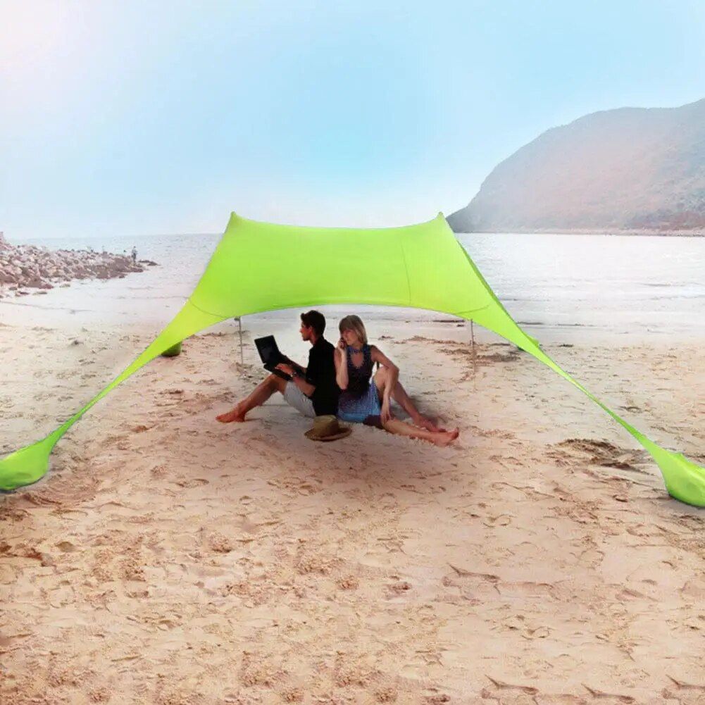 Portable Family Beach Sunshade Tent with UV Protection and Easy Setup