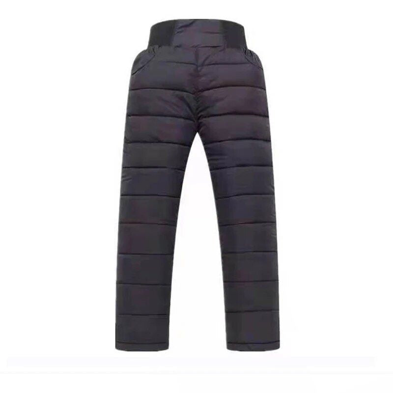 Warm & Cozy Kids' Winter Ski Pants - Elastic High-Waisted Waterproof Trousers