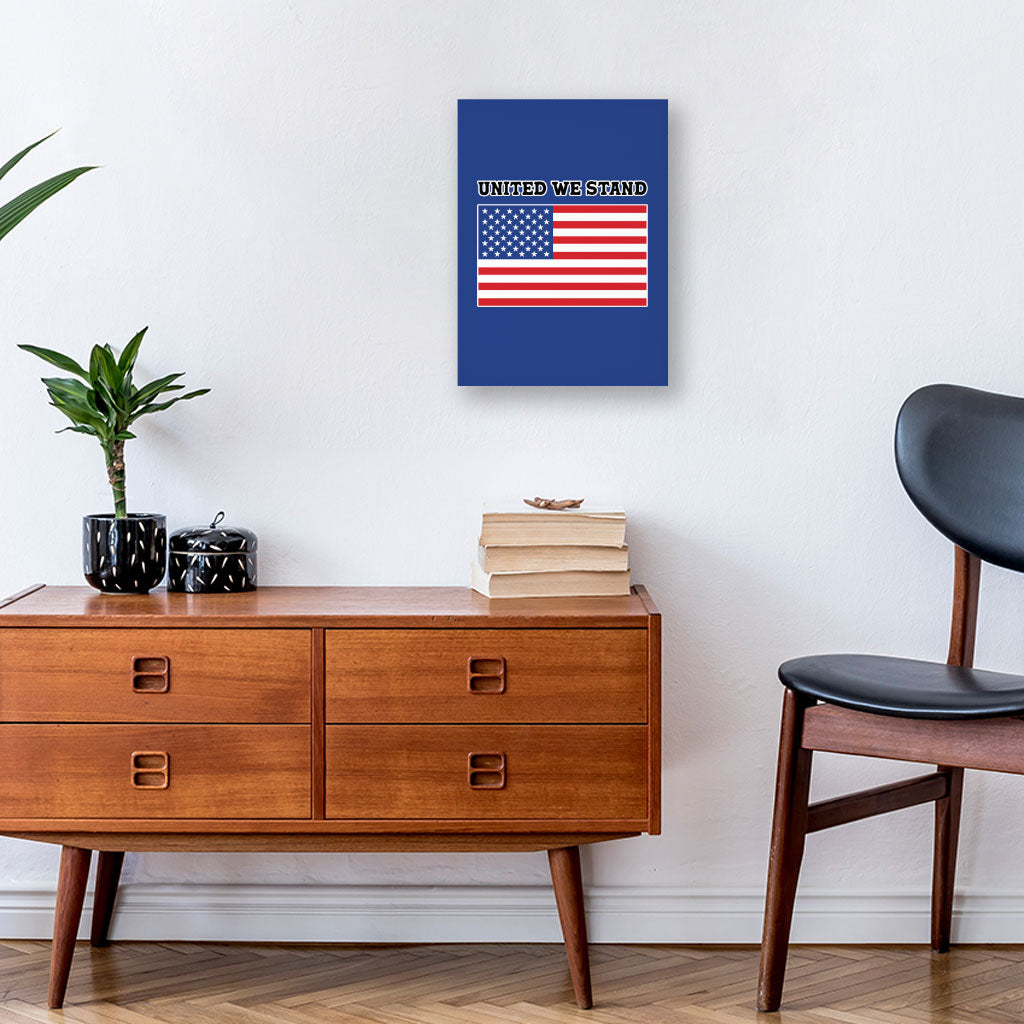 USA Flag Wall Picture - Patriotic Stretched Canvas - Trendy Wall Art