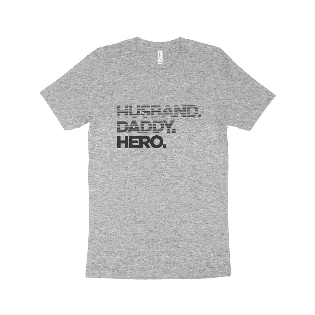 Husband Daddy Hero Men's Jersey T-Shirt Made in USA