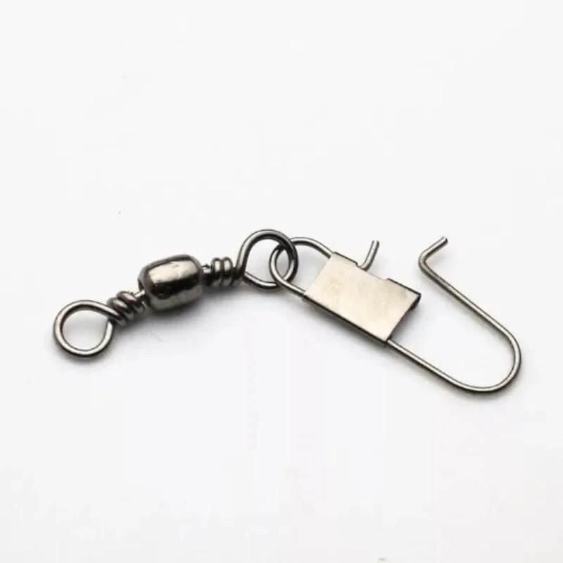 100-Pack Multipurpose Steel Alloy Fishing Swivels with Snap Fastlock