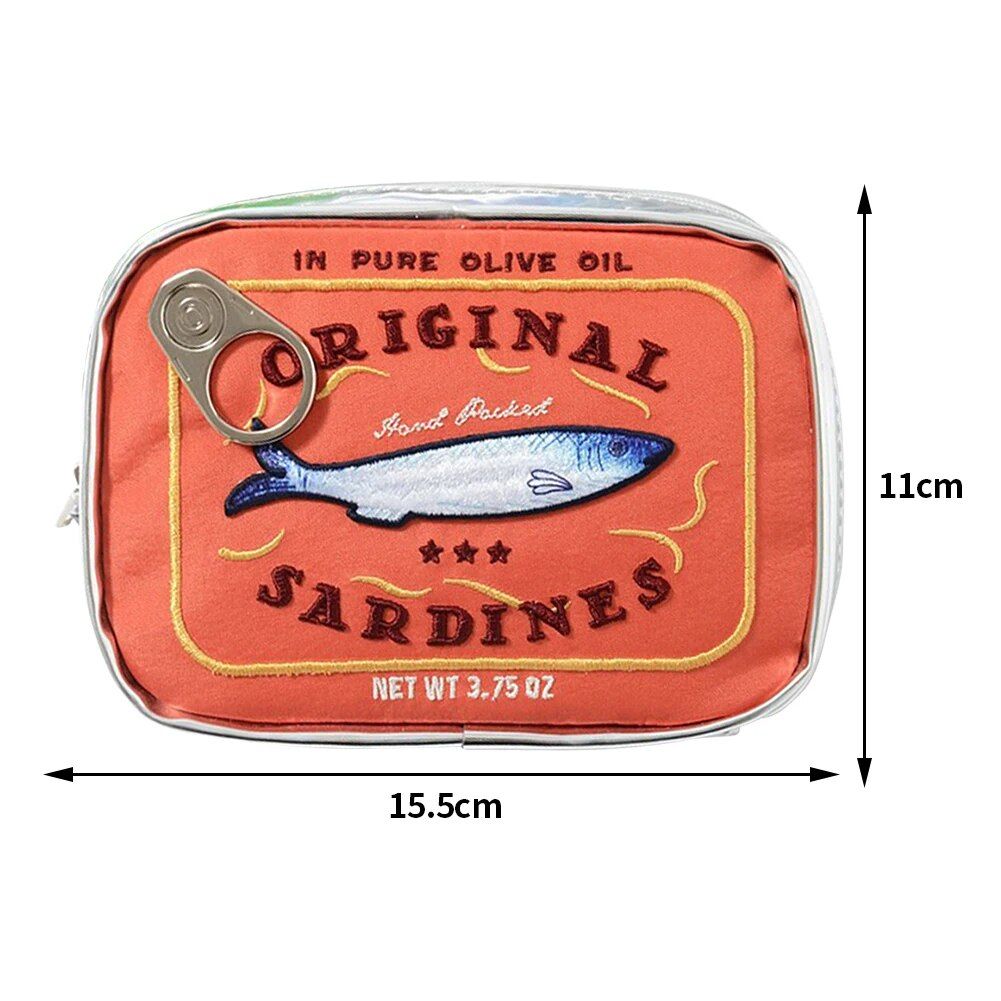 Cute Sardine Can Waterproof Cosmetic Bag