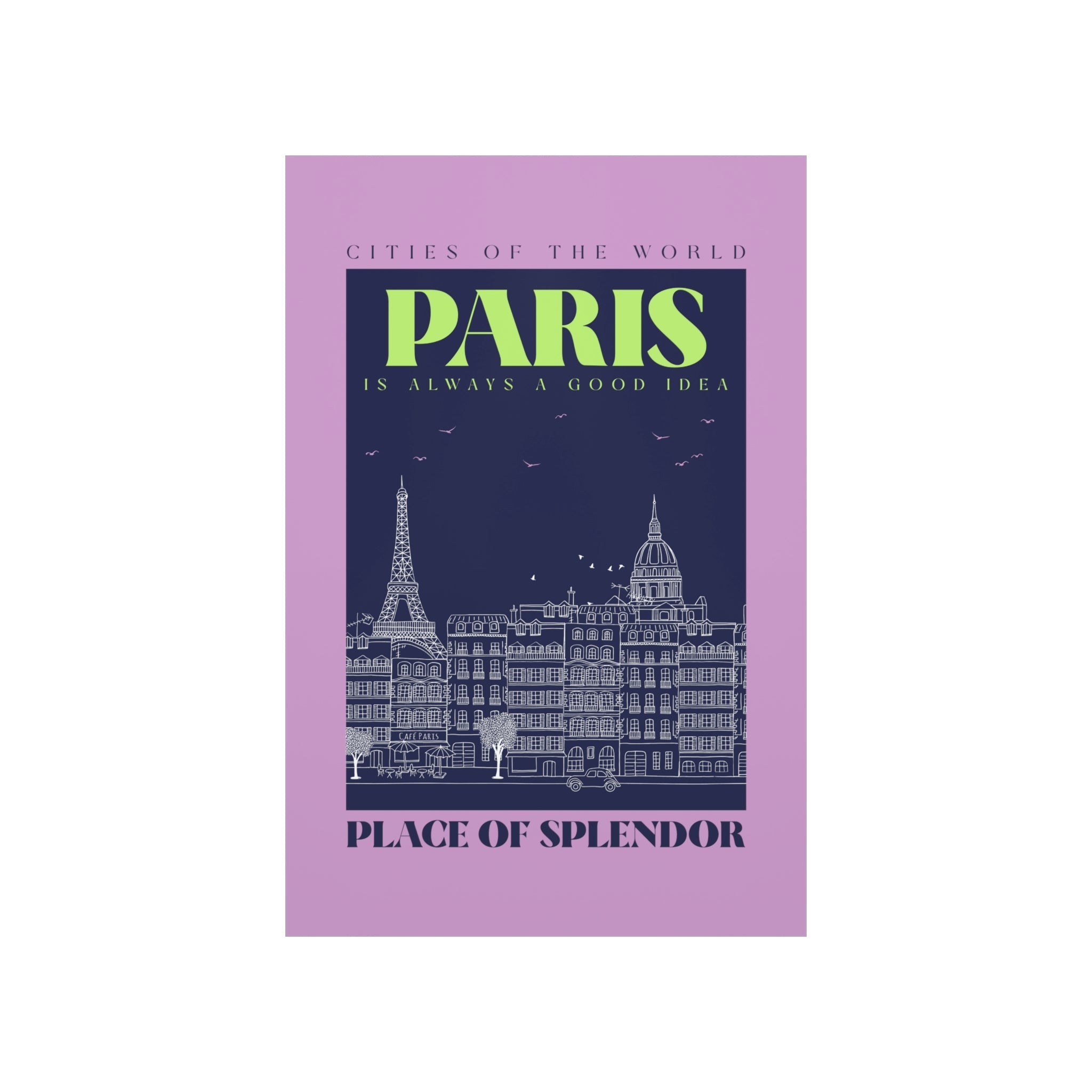 Paris City Outline Poster