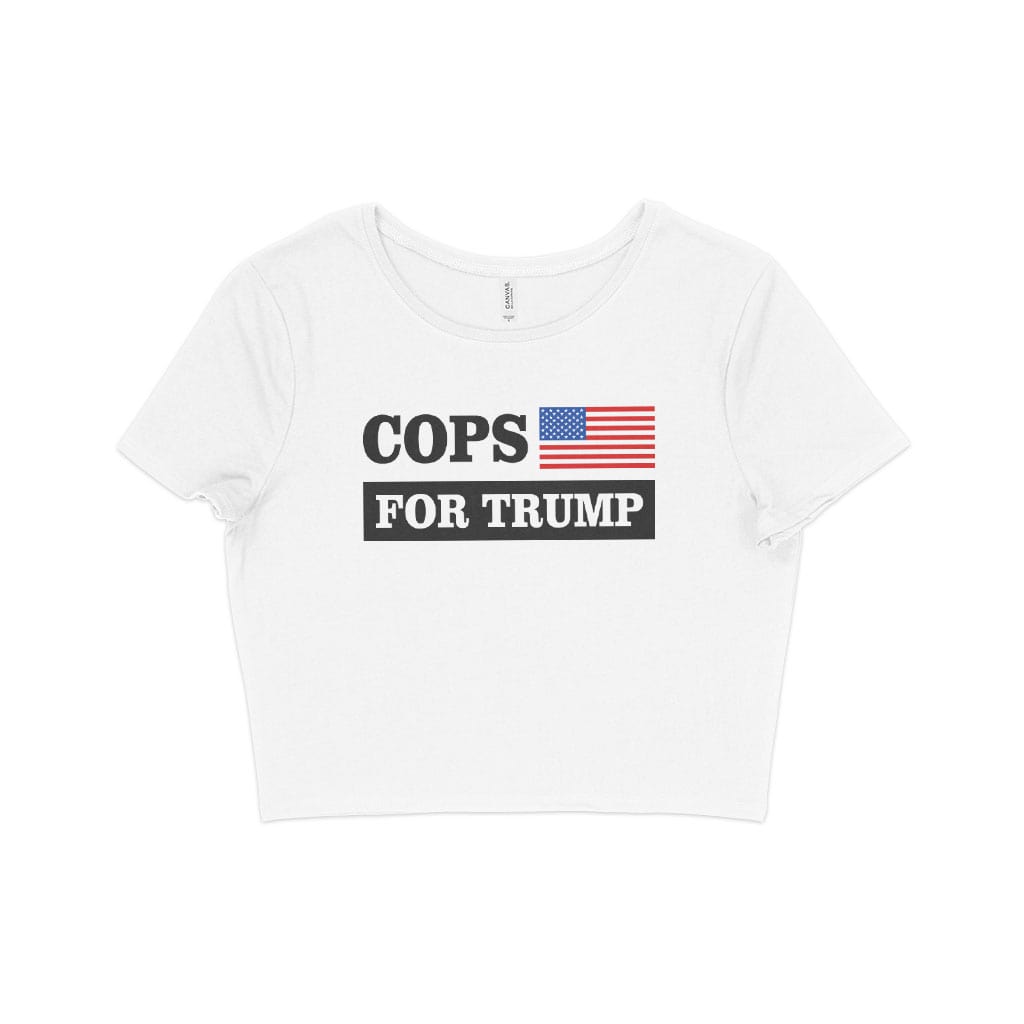 Women's Cropped Cops for Trump T-Shirt - Trump Gear