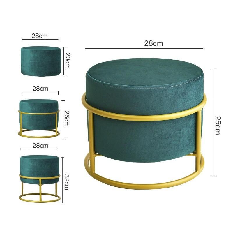 Adjustable Nordic Luxury Flannel Stool