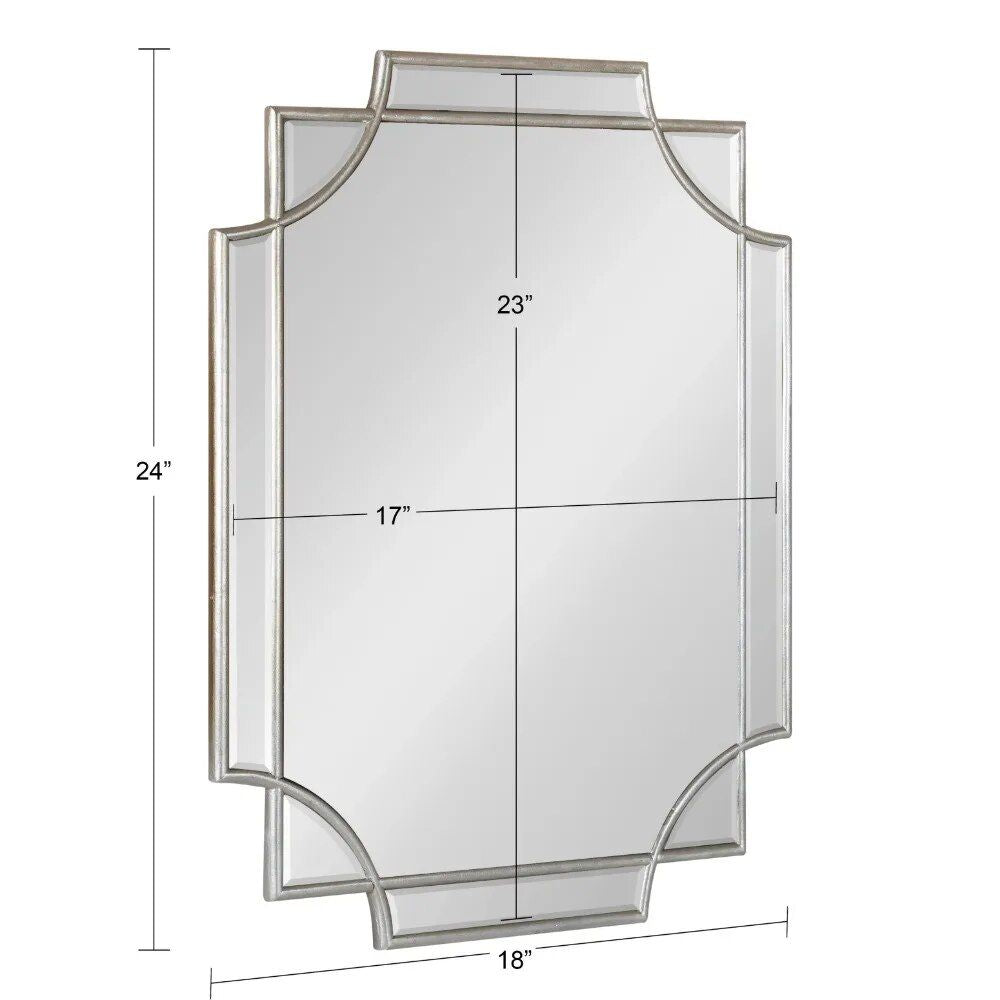 Glamorous Geometric Wall Mirror 18x24 - Magnifying Boho-Chic Decor