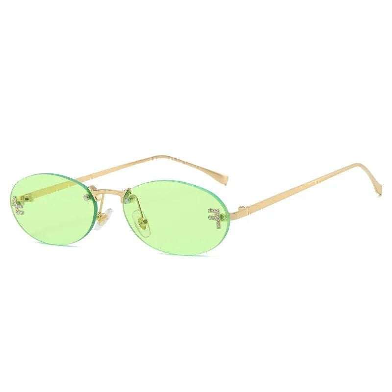 2023 Rimless Cat Eye Sunglasses for Women