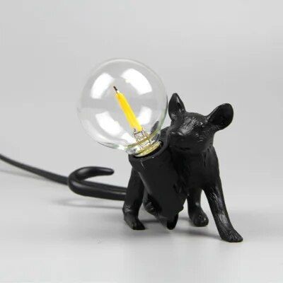 Charming Mouse-Shaped Night Lamp - Modern Tabletop Decorative Light for Home & Bedroom