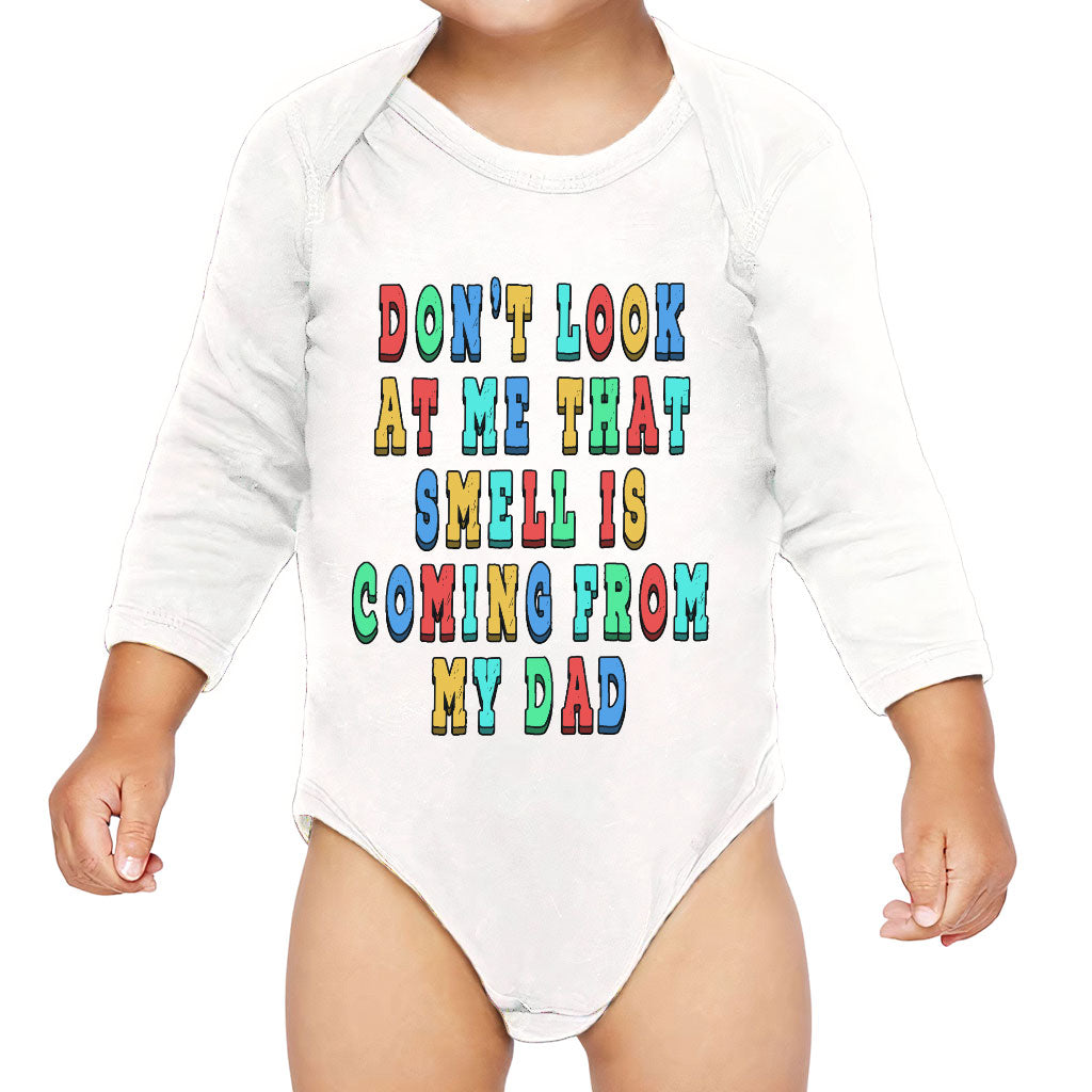 Funny Quote Baby Long Sleeve Onesie - Cool Baby Long Sleeve Bodysuit - Colorful Baby One-Piece