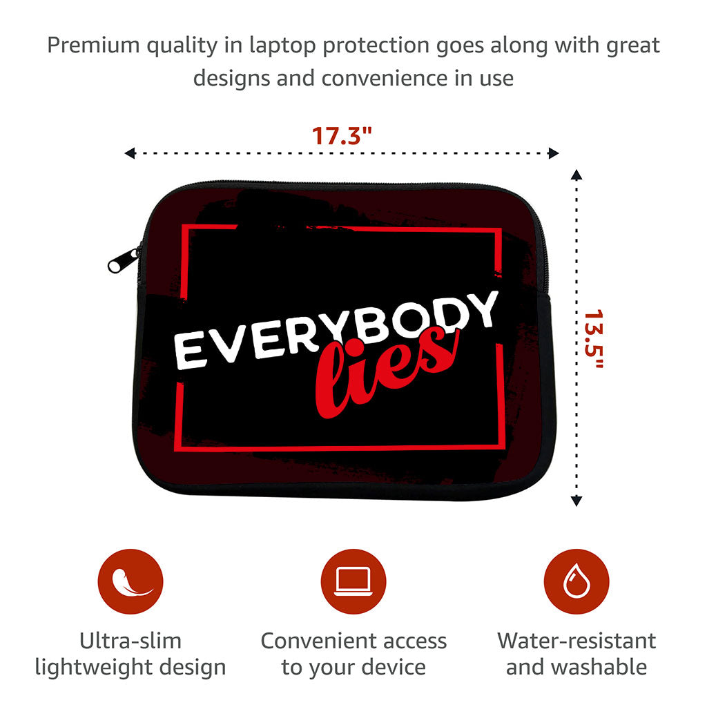 Everybody Lies MacBook Pro 14" Two-Sided Sleeve - Printed Laptop Sleeve - Trendy MacBook Sleeve