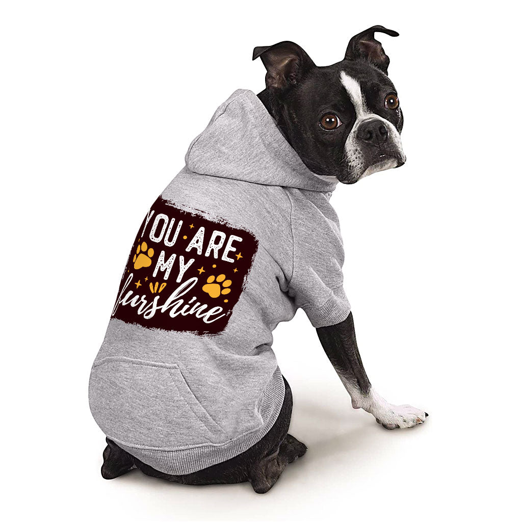 Cute Quote Dog Hoodie with Pocket - Furshine Dog Coat - Text Design Dog Clothing