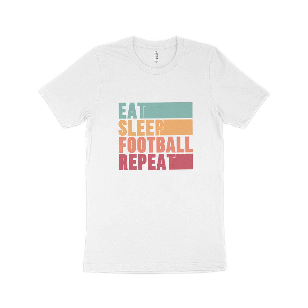 Eat Sleep Football Unisex Jersey T-Shirt Made in USA