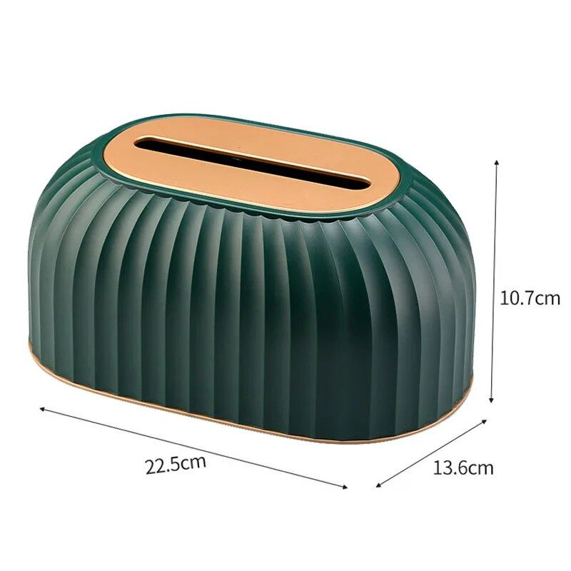 Elegant Nordic-Style Striped Tissue Box Holder - Multipurpose Table Napkin & Toilet Paper Dispenser for Home and Car