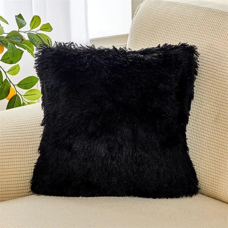 Luxurious Plush Fur Cushion Cover