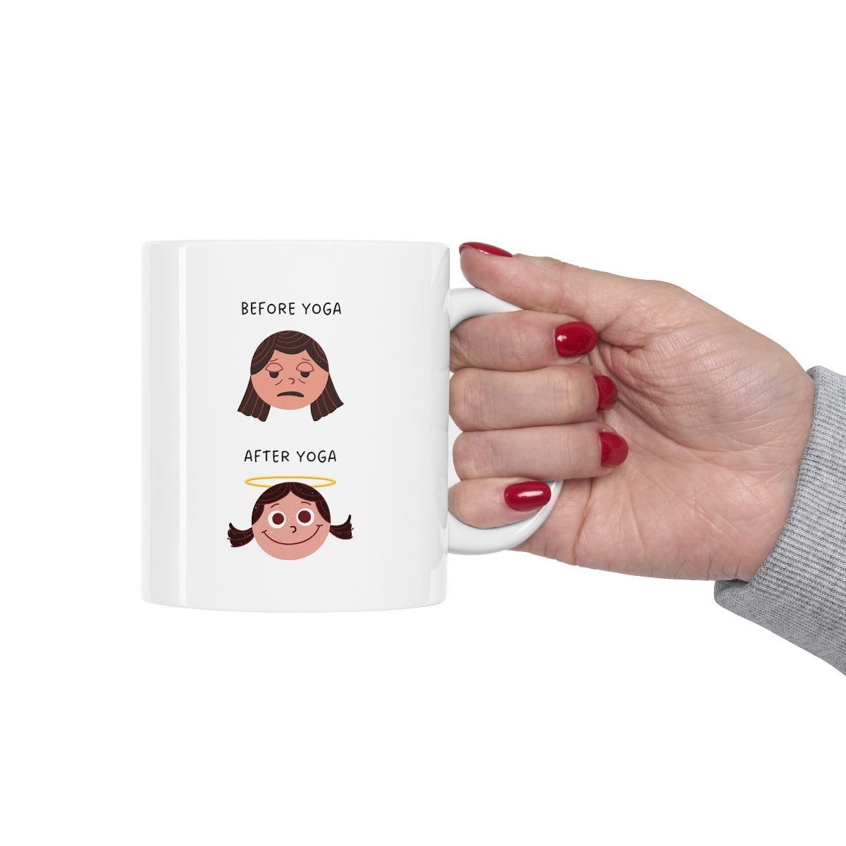 Before and After Yoga Novelty Mug