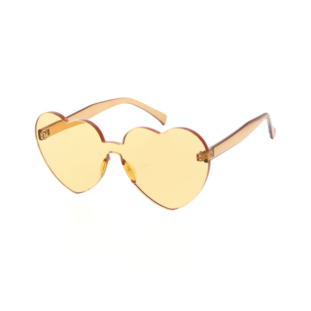 Orange Women’s Heart-Shaped Sunglasses