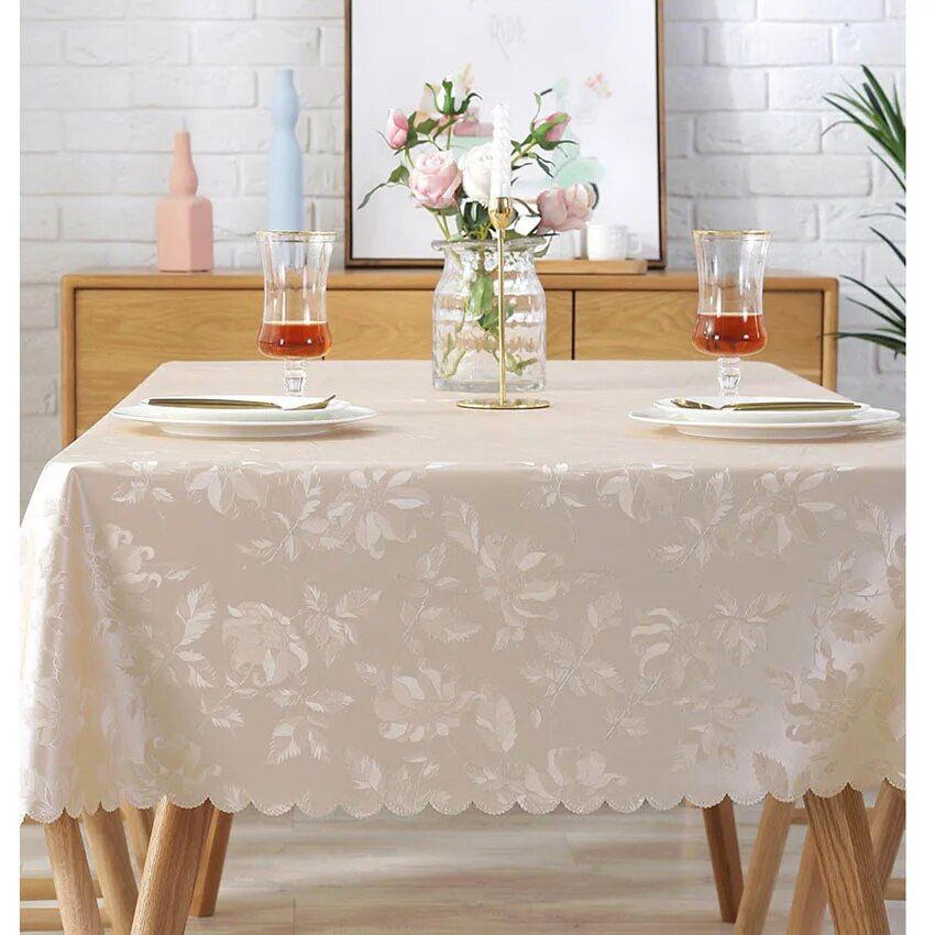 Elegant European-Style Waterproof PVC Tablecloth