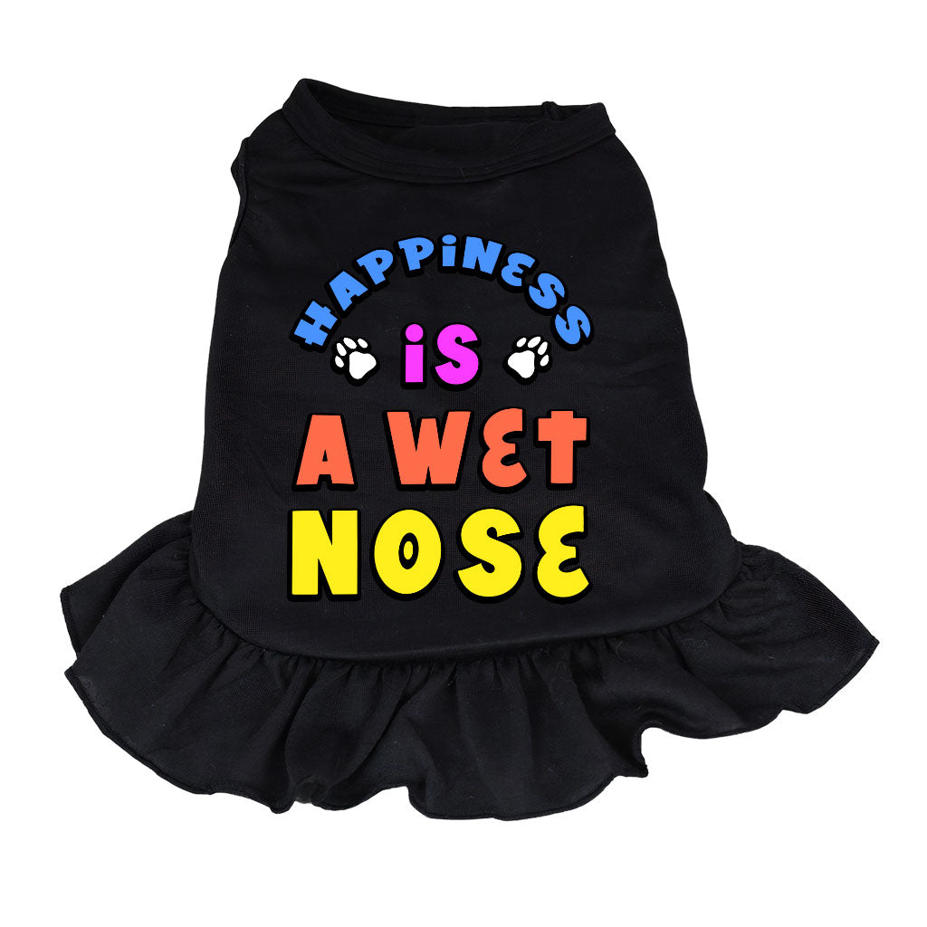 Happiness Is a Wet Nose Dog Sundress - Colorful Dog Dress Shirt - Quote Dog Clothing