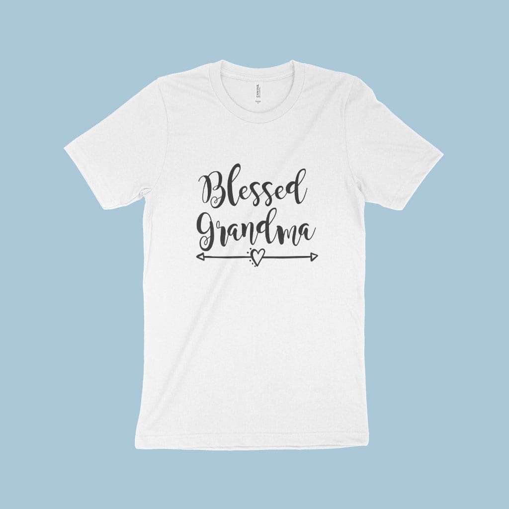 Blessed Grandma Women’s Jersey T-Shirt Made in USA