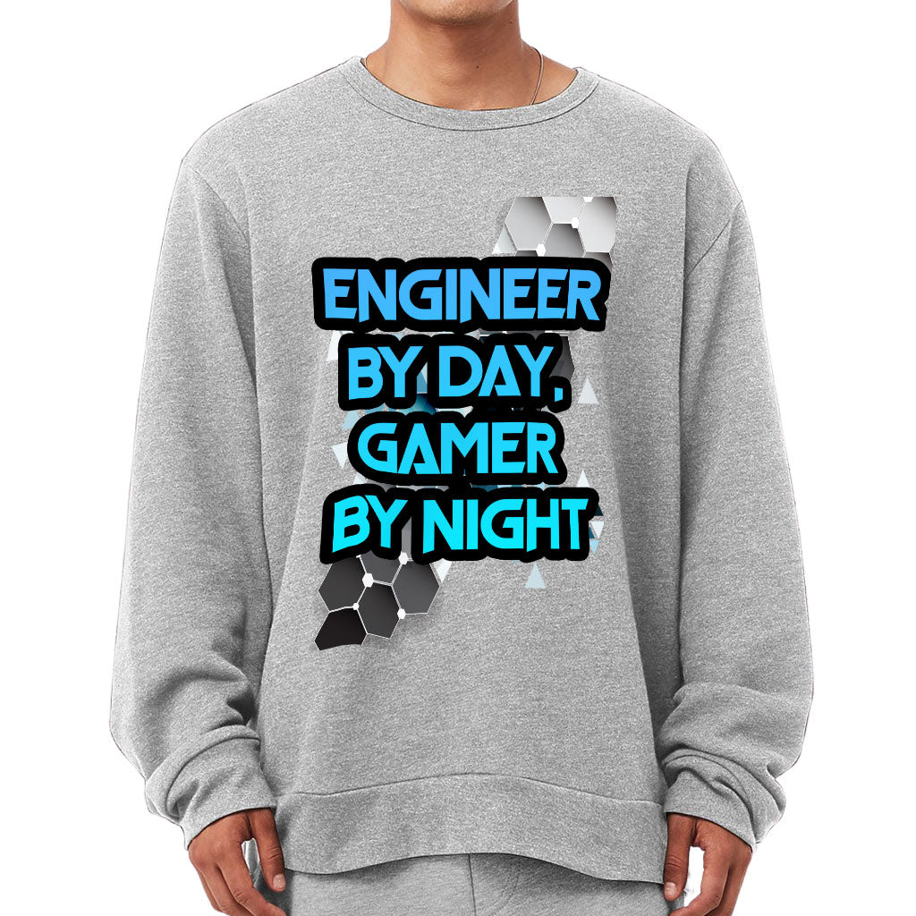 Engineer Gamer Sponge Fleece Sweatshirt - Funny Classic Sweatshirt - Printed Sweatshirt