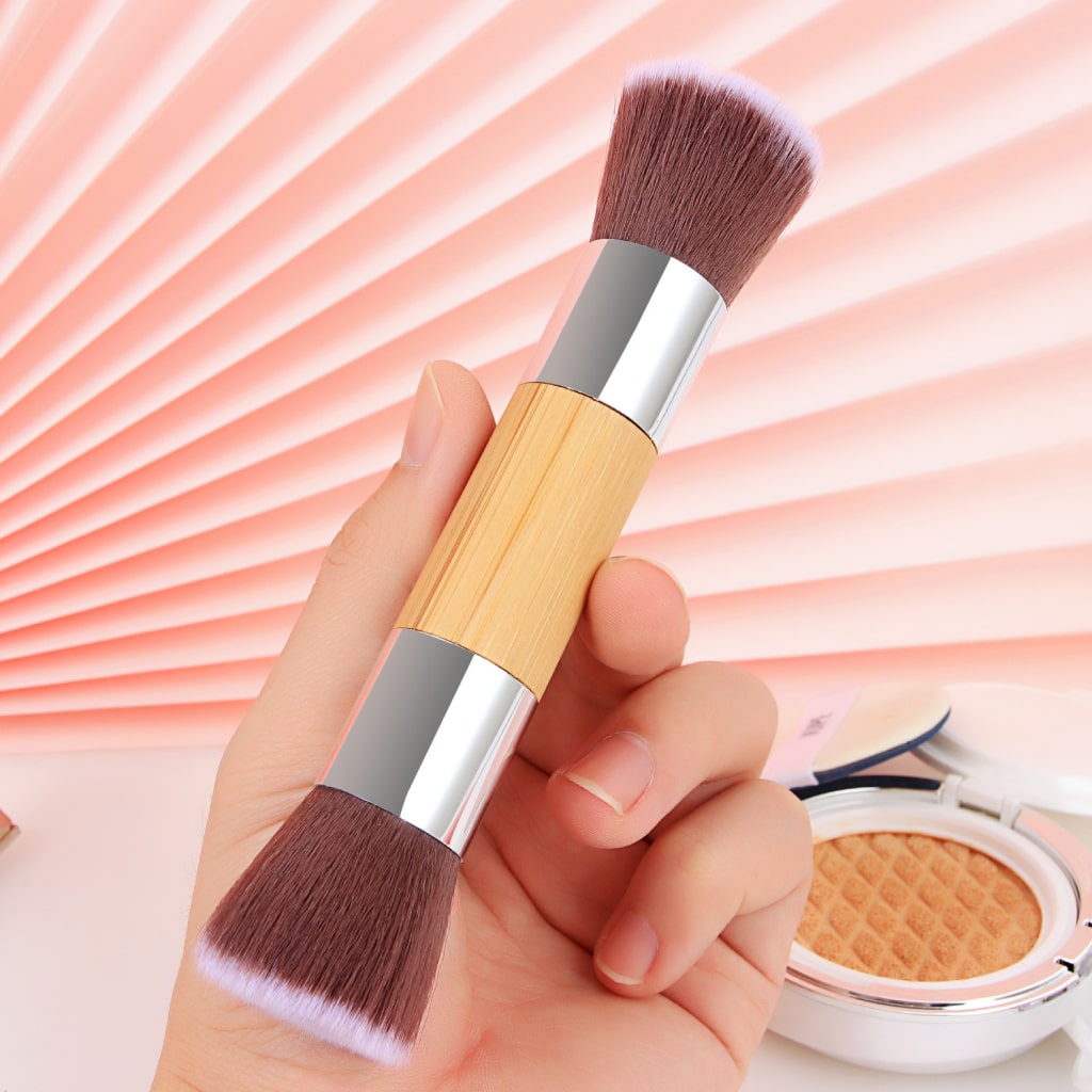 Double-Headed Bamboo Makeup Brush