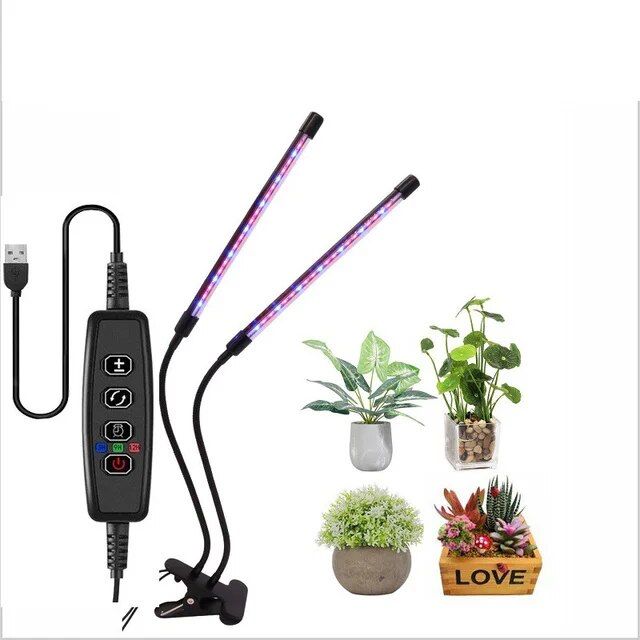 Multi-Mode Indoor LED Grow Light with Timer & 10-Level Dimmer