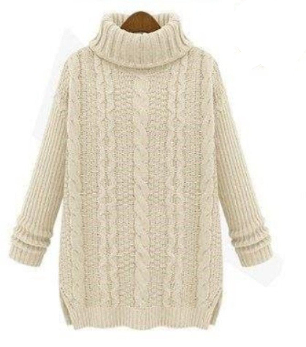 Womens Classic Turtle Neck Sweater