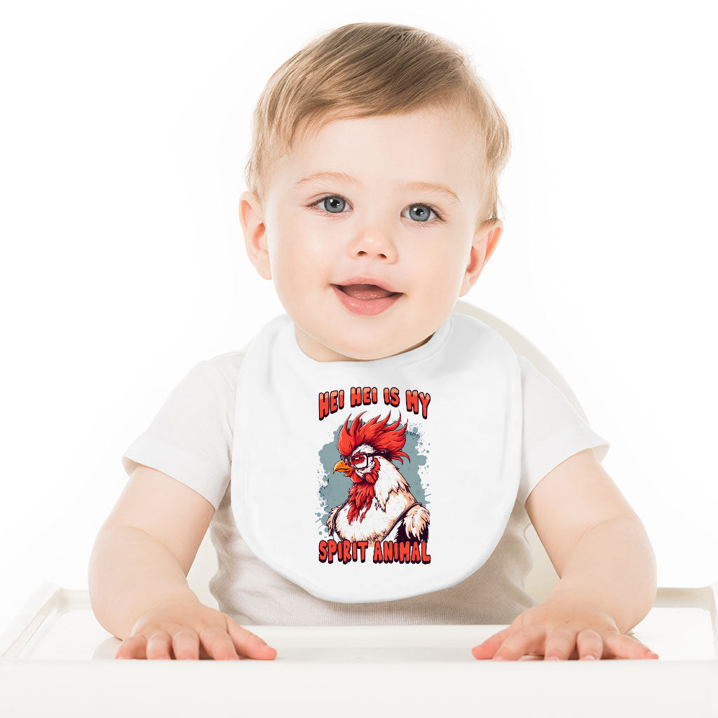 Rooster Baby Bibs - Animal Baby Feeding Bibs - Illustration Bibs for Eating