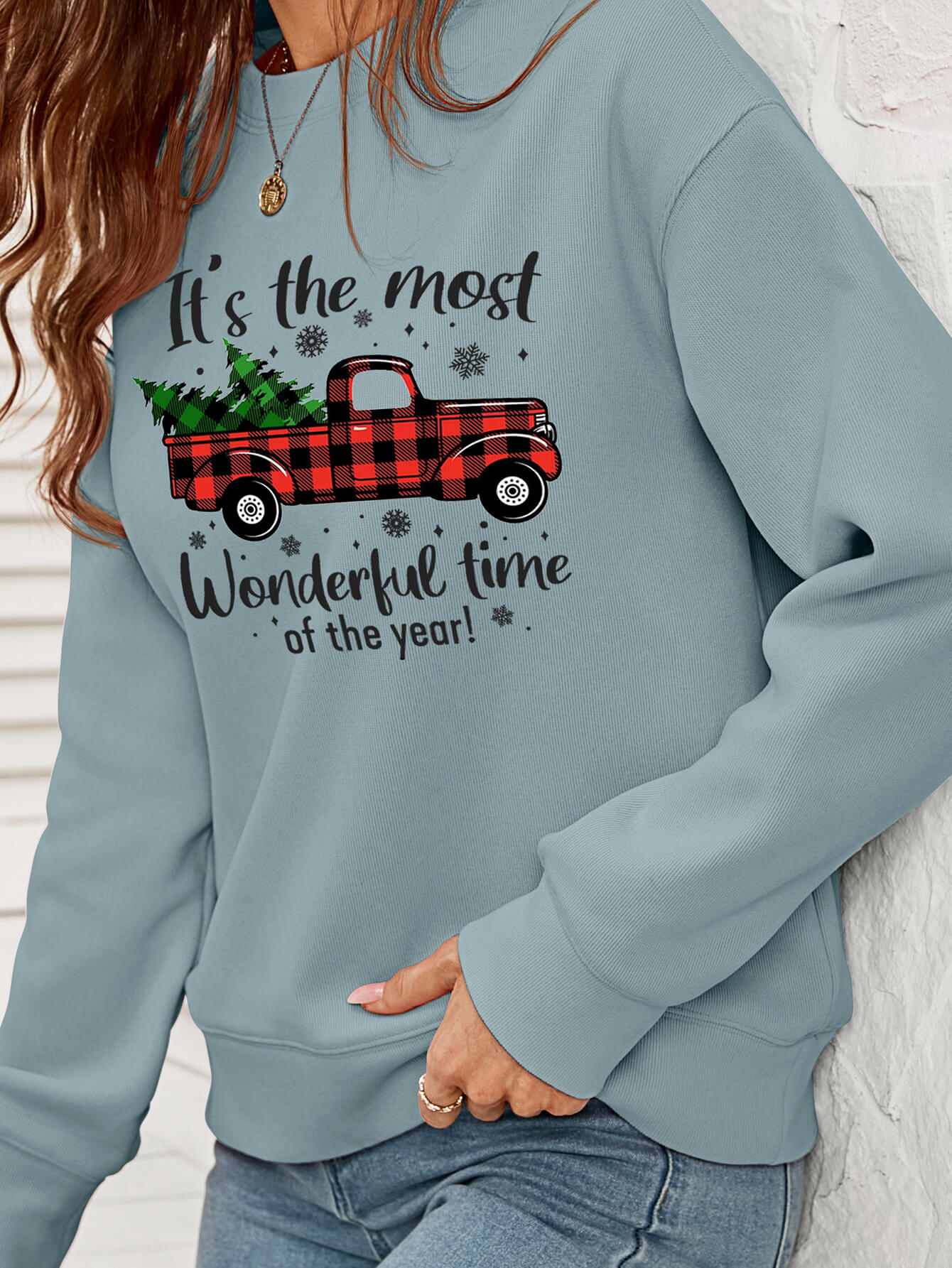 It's The Most Wonderful Time Graphic Crewneck Sweatshirt