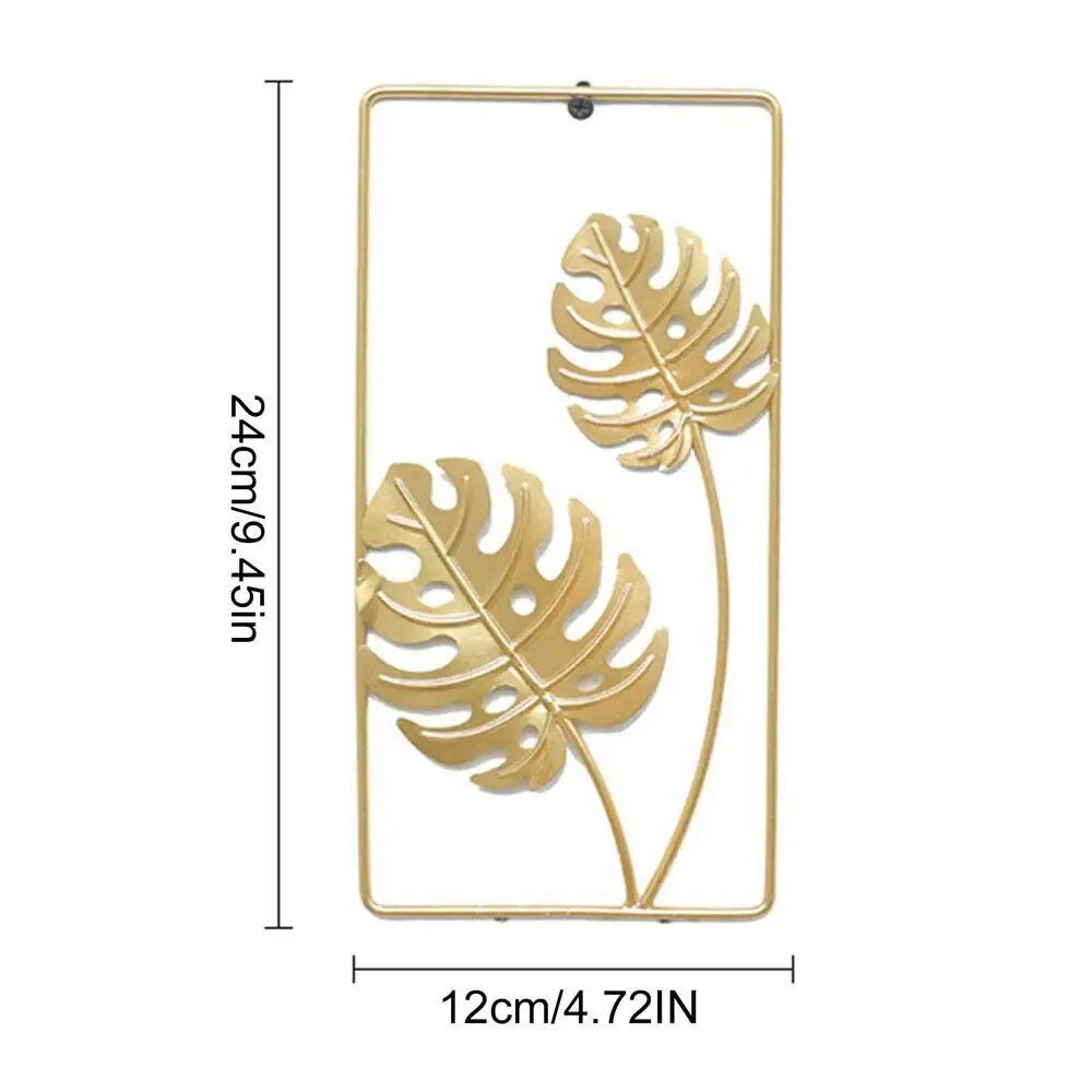 Gold Palm Leaf Metal Wall Art