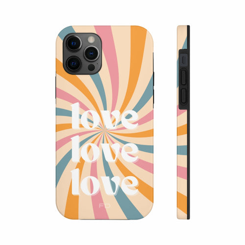 Retro Love Touch Case for iPhone with Wireless Charging