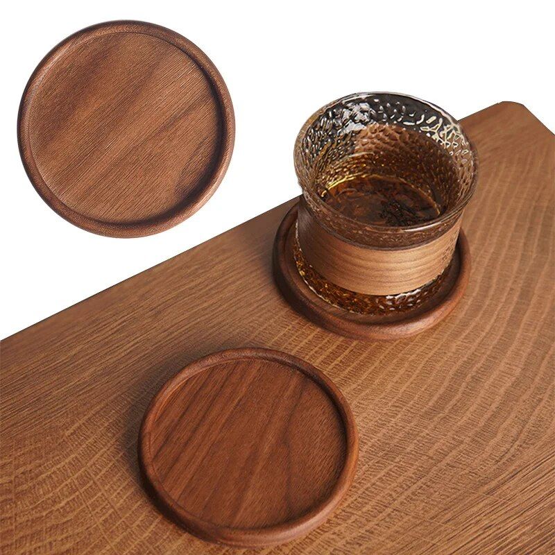 Eco-Friendly Wooden Coaster - Heat Resistant Cup & Teapot Mat