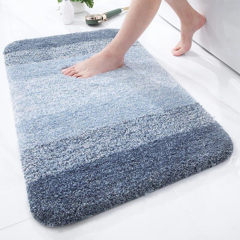 Luxurious Quick-Dry Absorbent Plush Bath Rug - Anti-Slip, Soft, and Durable for Home Decor