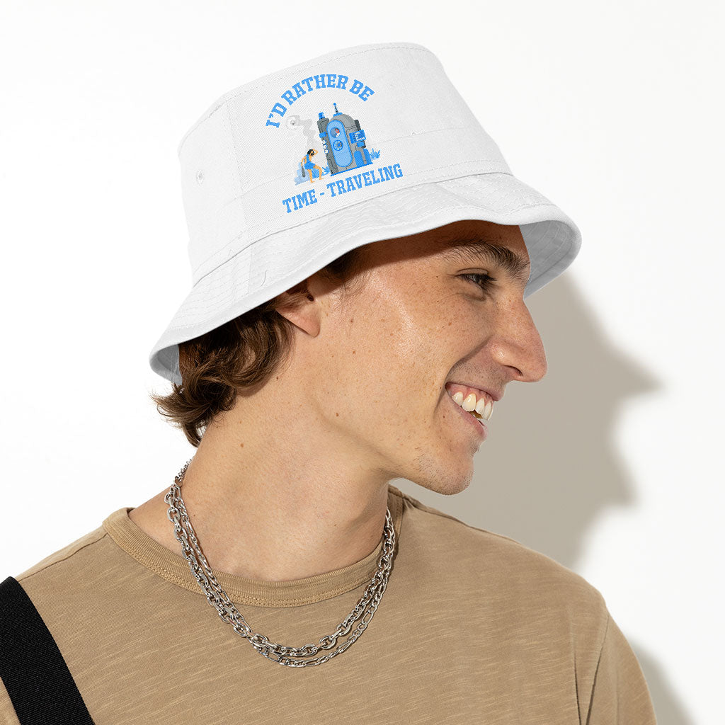 Time Traveling Bucket Hat - Cool Hat - Printed Bucket Hat