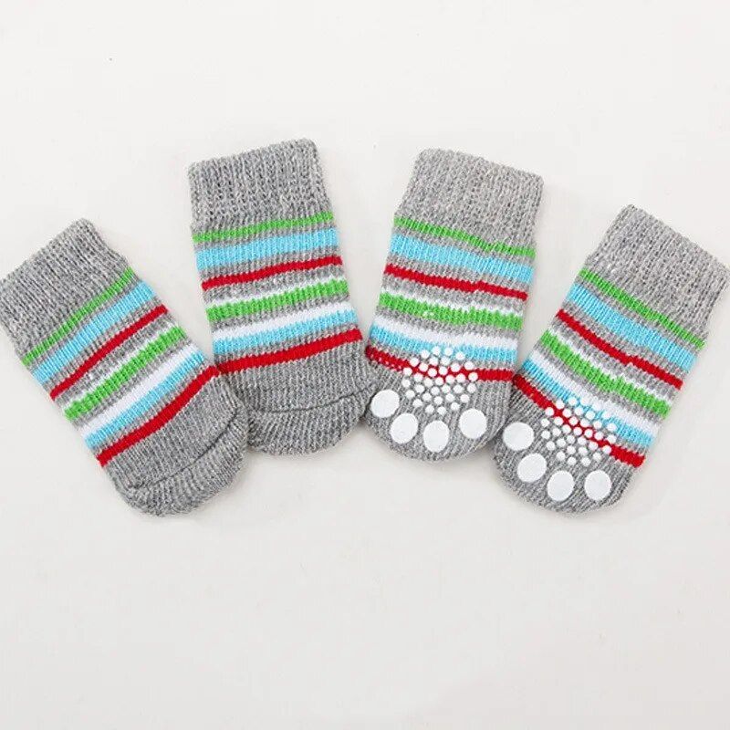 4Pcs Cute Pet Dog Socks