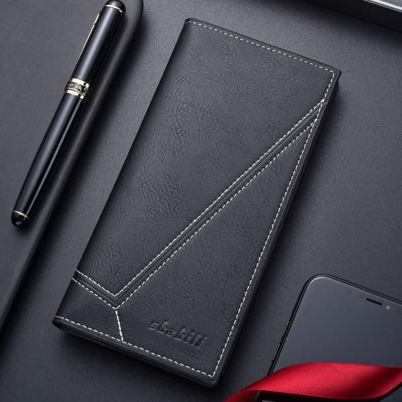 2023 Elegant Long Zipper Men's Wallet with Multi-Functional Compartments