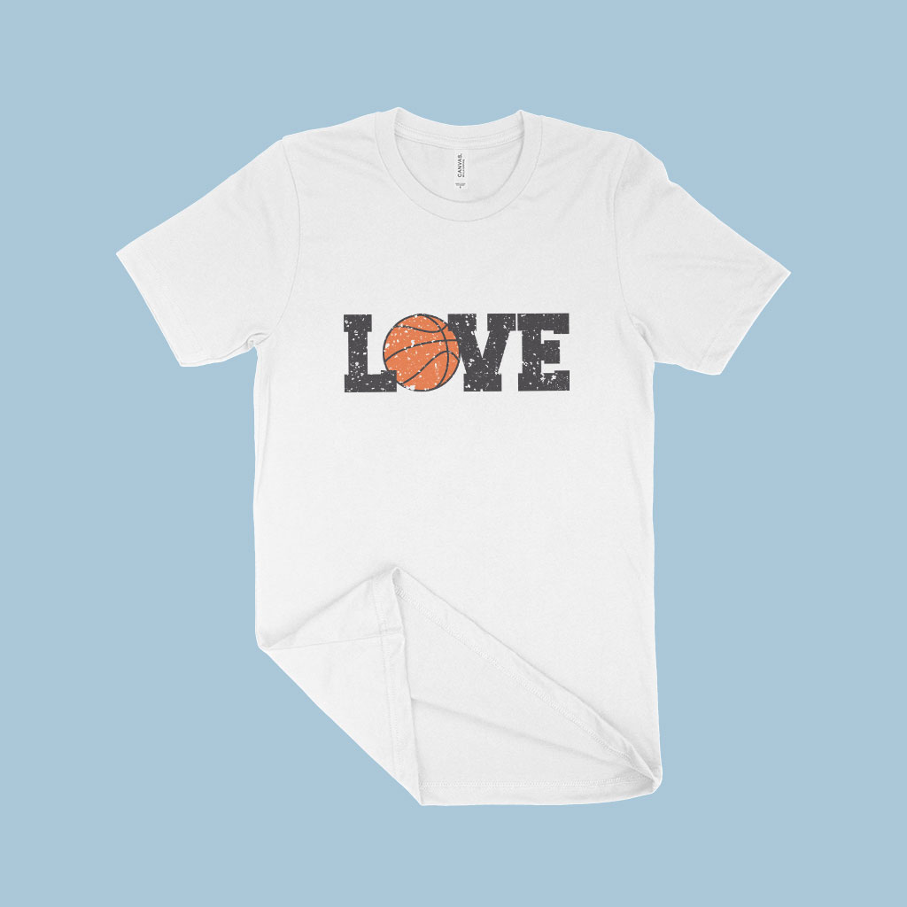 Basketball Love Unisex Jersey T-Shirt Made in USA