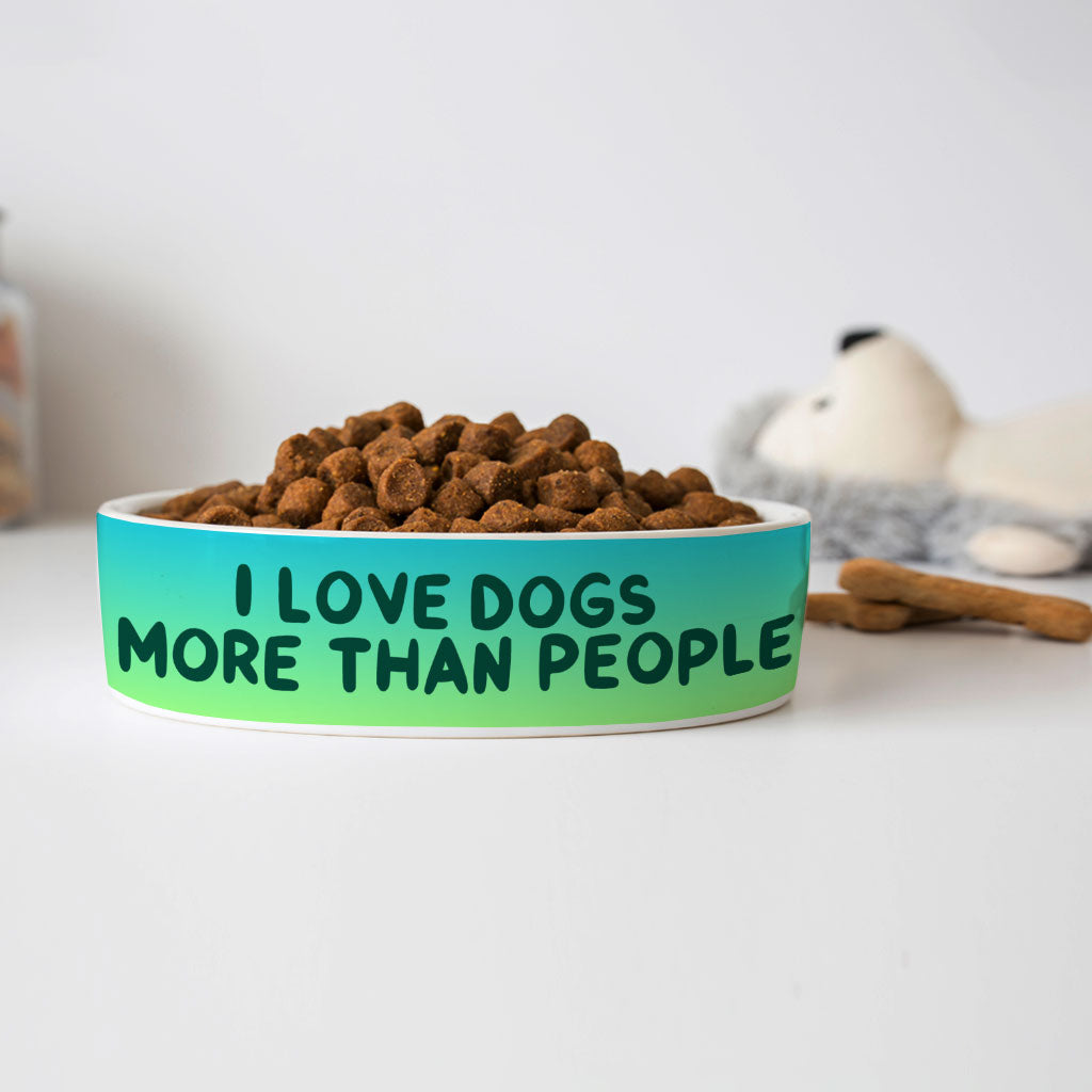 I Love Dogs Pet Bowl - Printed Dog Bowl - Quotes Pet Food Bowl