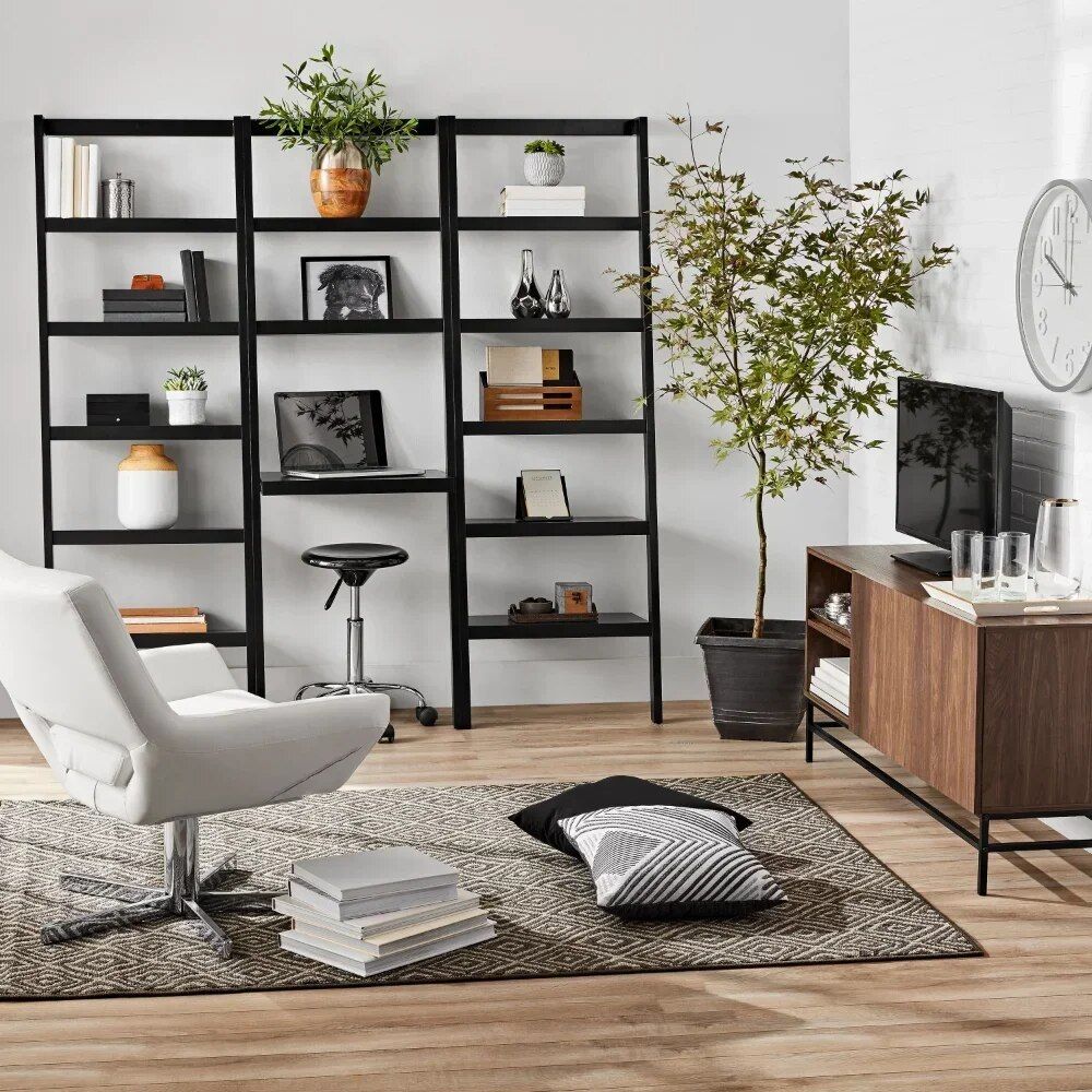 Modern Canyon Walnut Console Table with Storage