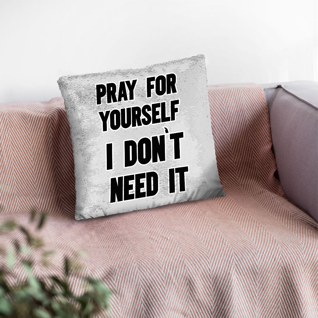 Cool Design Sequin Pillow Case - Quote Pillow Case - Printed Pillowcase