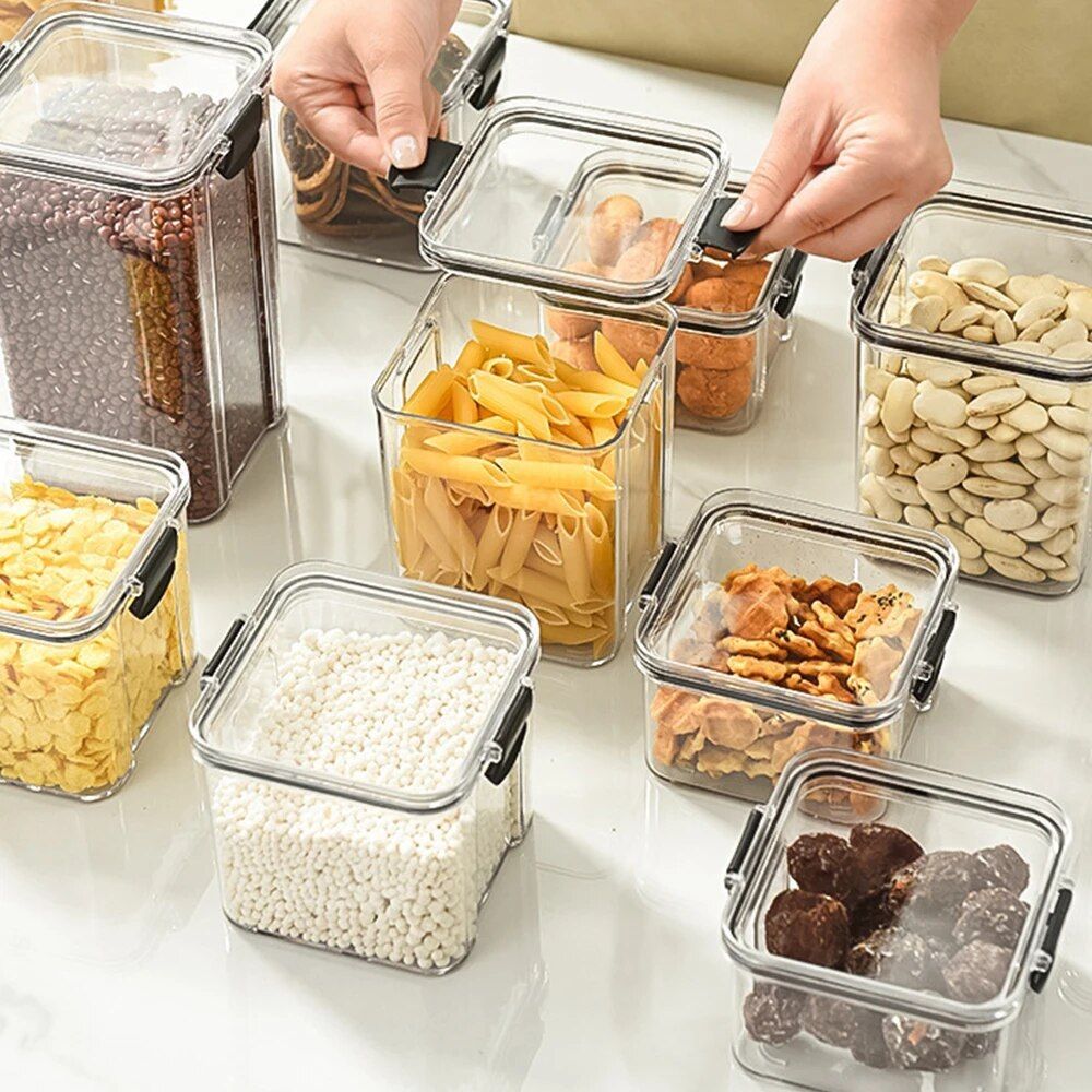 Stackable Transparent Food Storage Containers